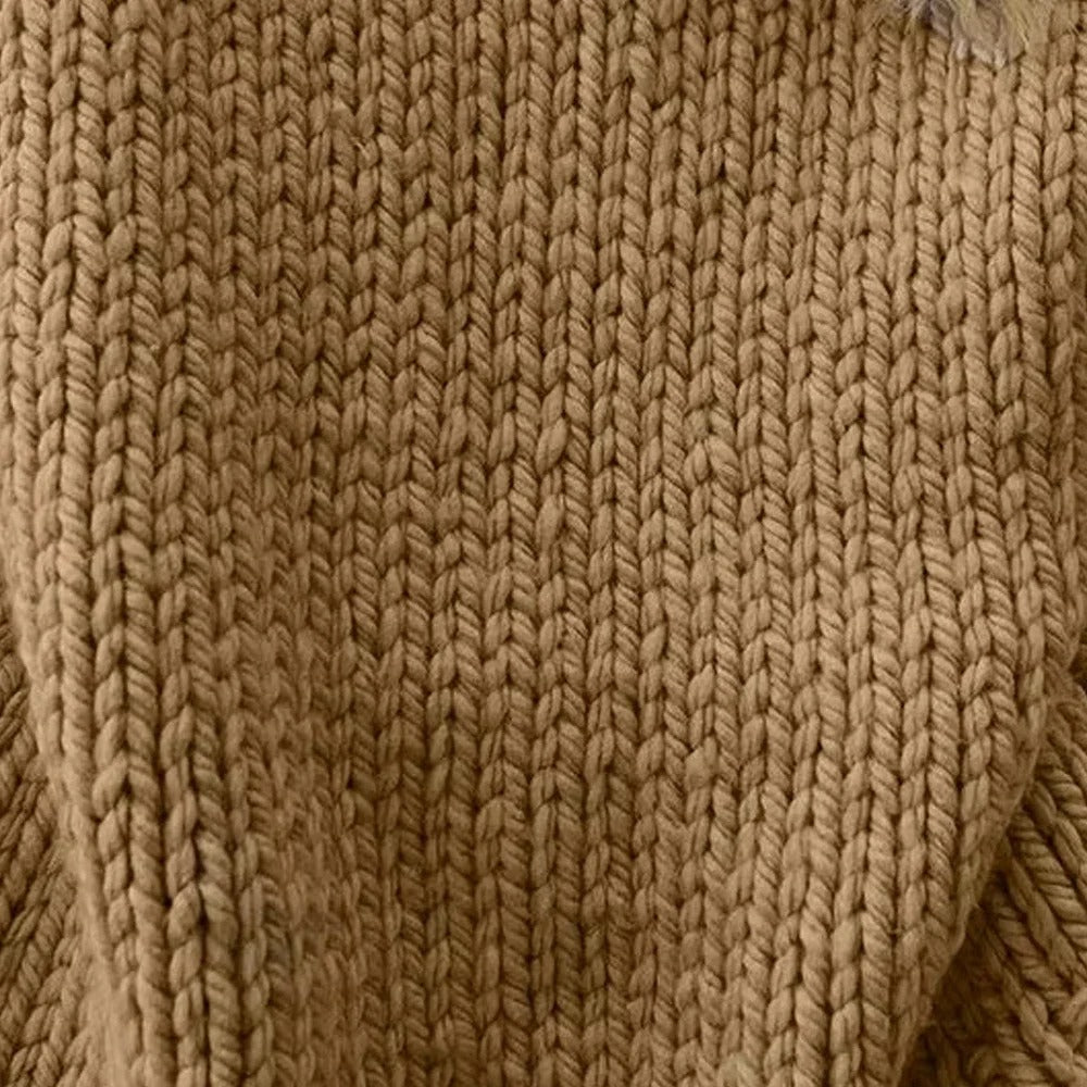 Manon | Casual Knit Sweater with Half-High Collar