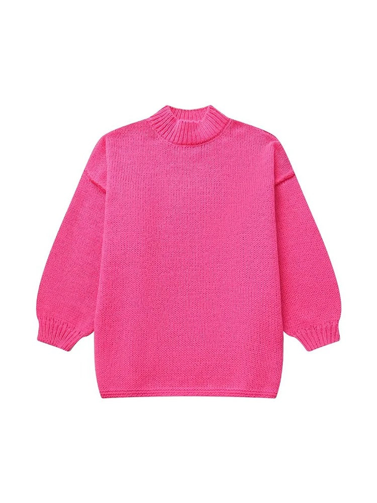 Manon | Casual Knit Sweater with Half-High Collar