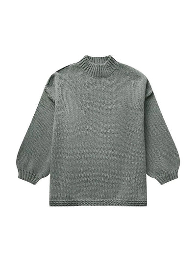 Manon | Casual Knit Sweater with Half-High Collar