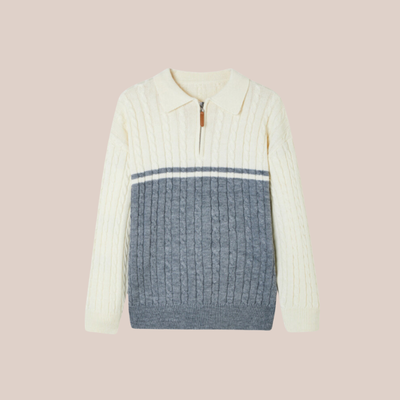 OWEN | Wool Colorblock Zip Sweater