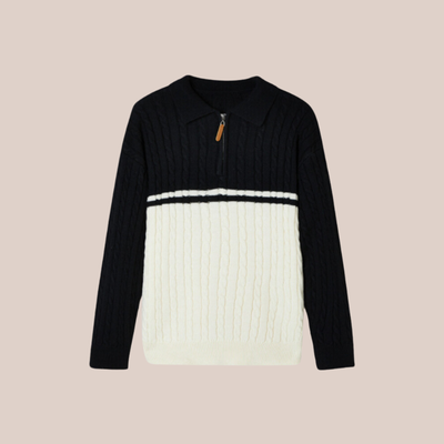 OWEN | Wool Colorblock Zip Sweater