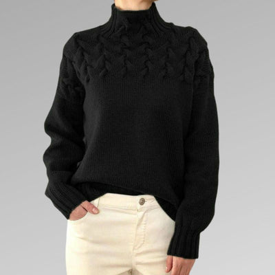 Inès | Elegant Cable Knit Sweater