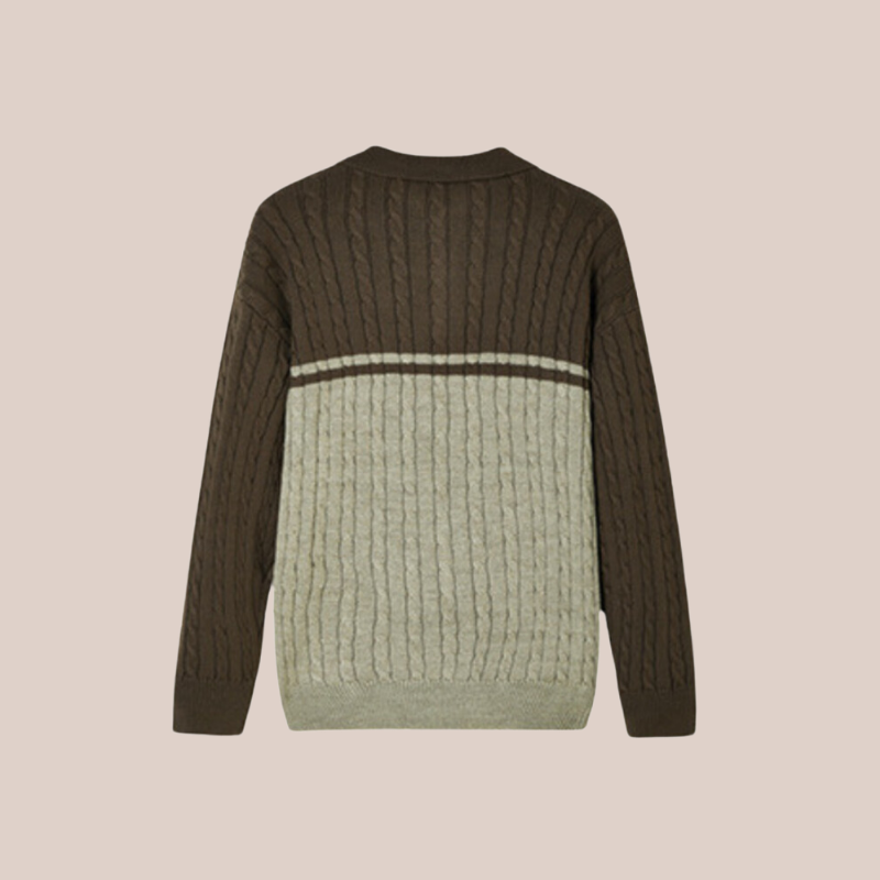 OWEN | Wool Colorblock Zip Sweater