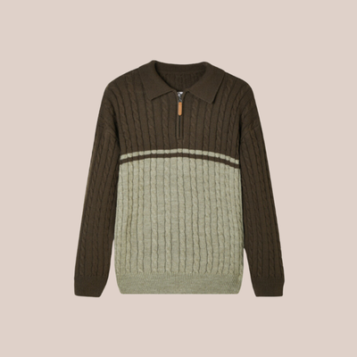 OWEN | Wool Colorblock Zip Sweater