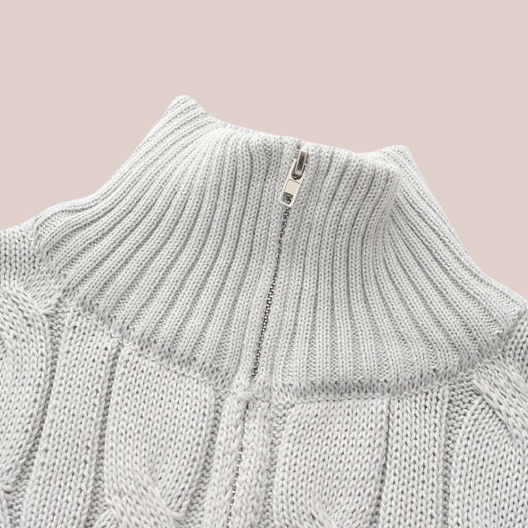 MARCUS | Cable Knit Quarter-Zip Sweater