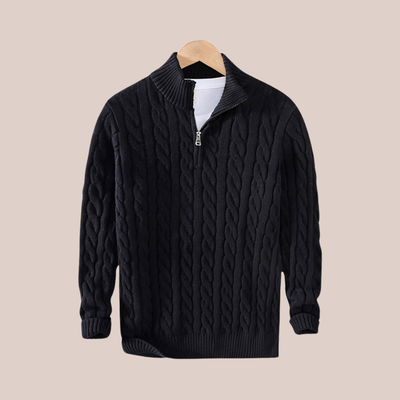 MARCUS | Cable Knit Quarter-Zip Sweater