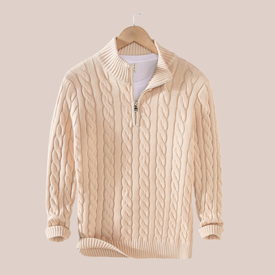 MARCUS | Cable Knit Quarter-Zip Sweater