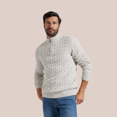 MARCUS | Cable Knit Quarter-Zip Sweater