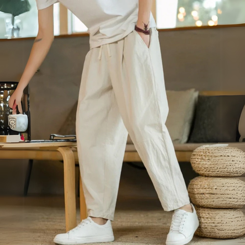 NOAH | Relaxed Linen Trousers