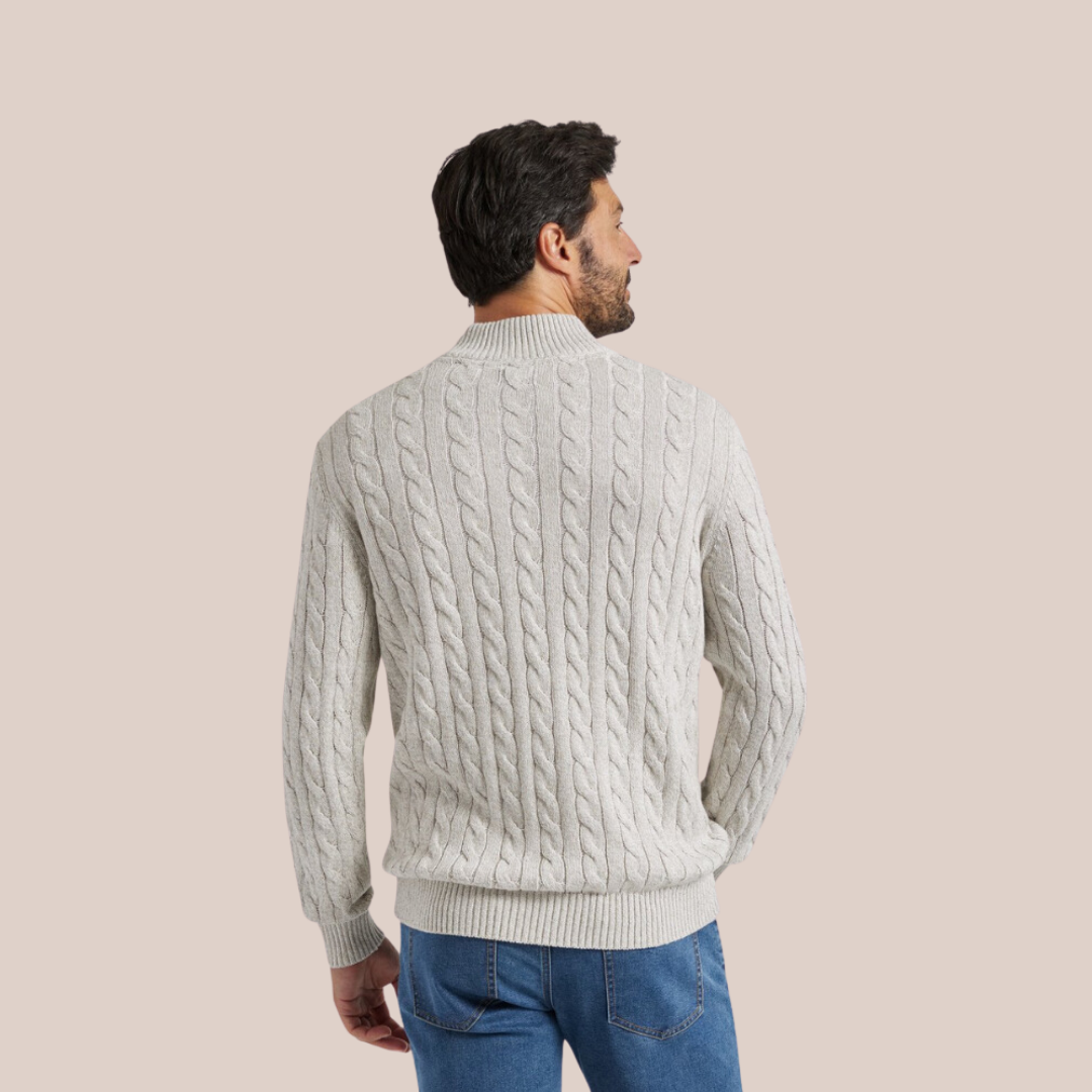 MARCUS | Cable Knit Quarter-Zip Sweater