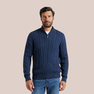 MARCUS | Cable Knit Quarter-Zip Sweater