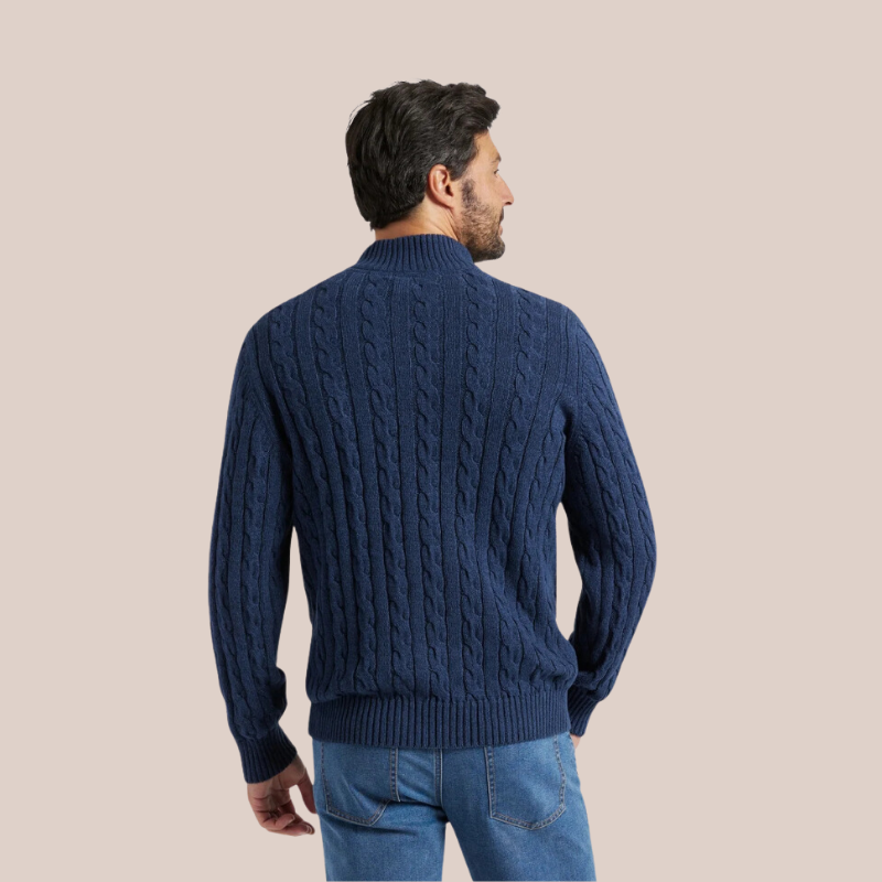 MARCUS | Cable Knit Zip-Up