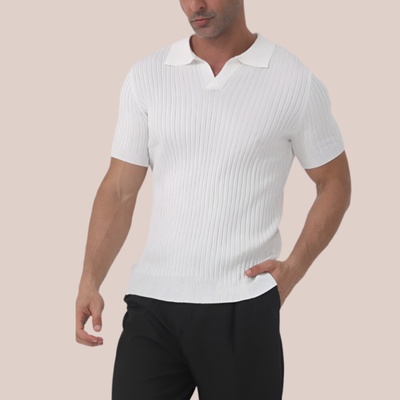 JULIAN | Ribbed Polo Tee