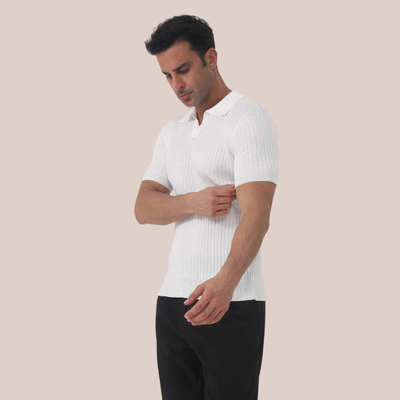 JULIAN | Ribbed Polo Tee