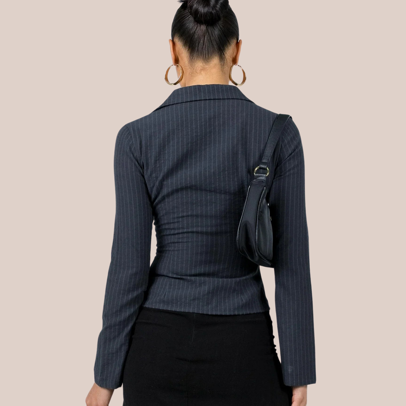 LYANA | Fitted Pinstripe Blouse