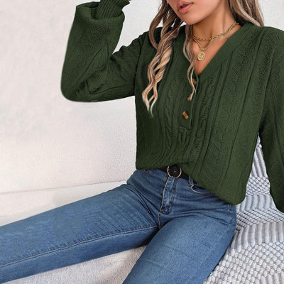 LOUISA| Casual Cable Knit Sweater