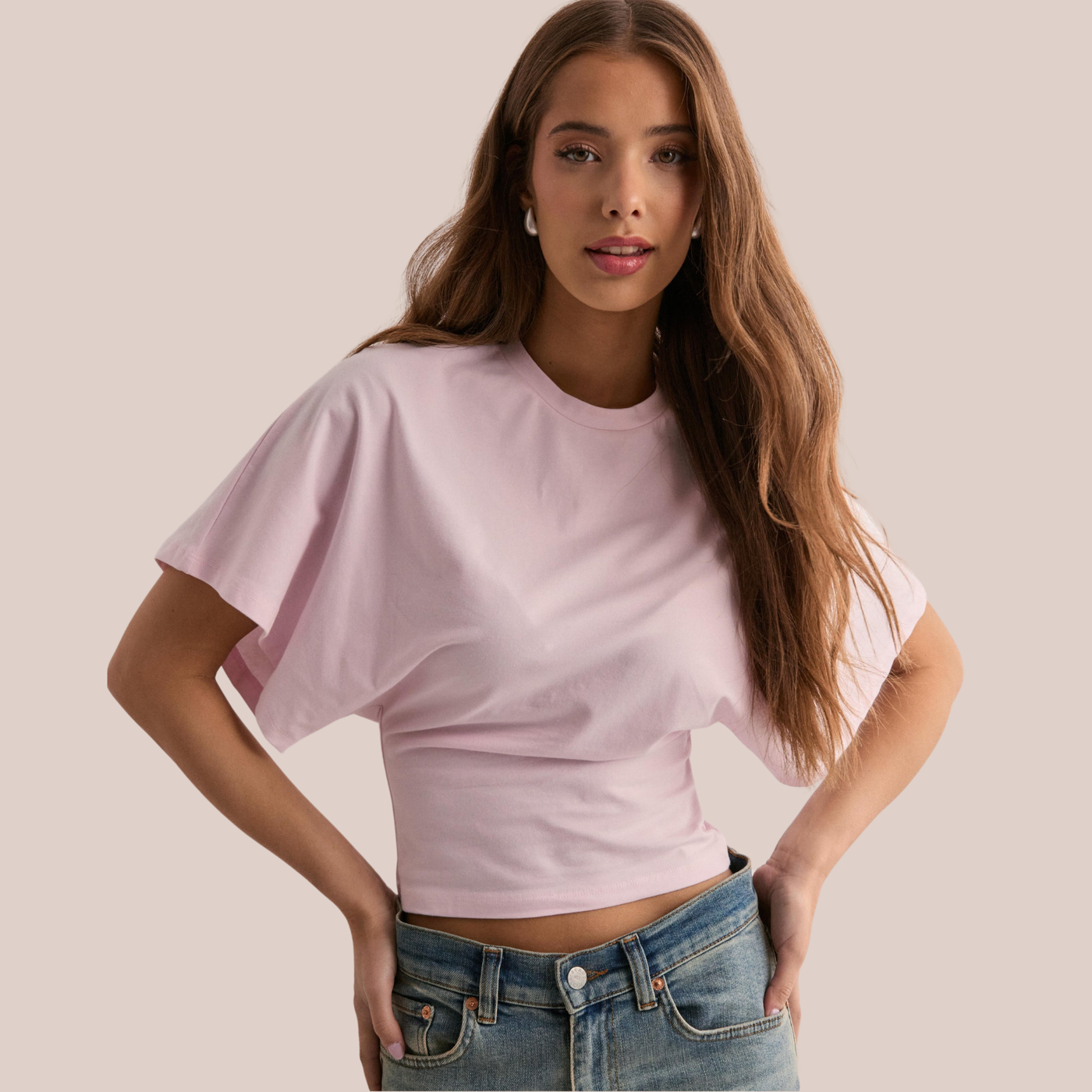 SIENA | Waist-Accent Batwing Top