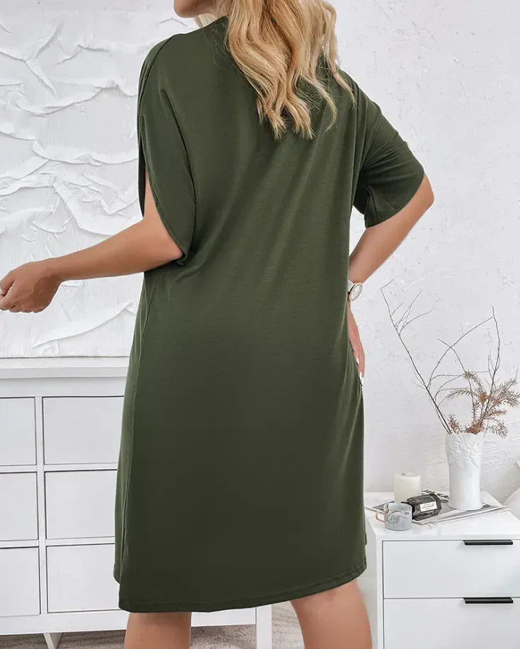 Clarissa V-neck casual Dress