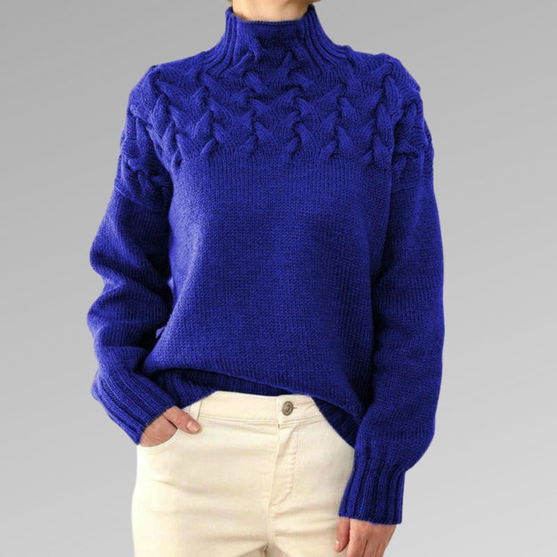 Inès | Elegant Cable Knit Sweater