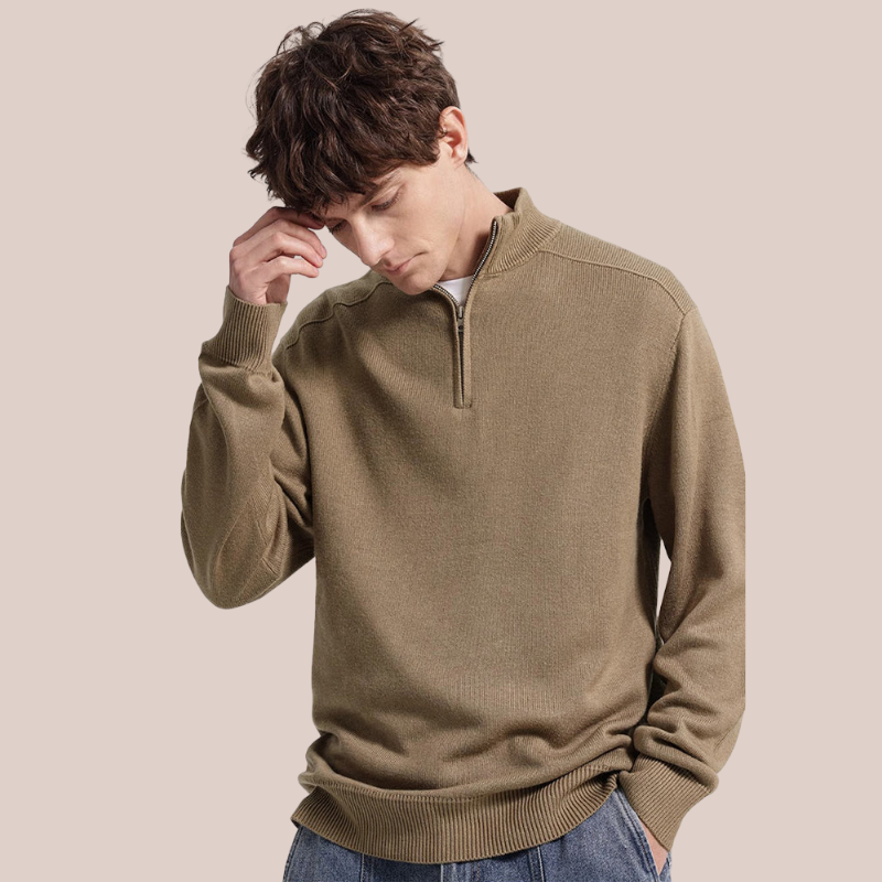 LUCAS | Merino Wool Half-Zip Sweater