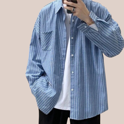 NOAH | Striped Cotton Overshirt