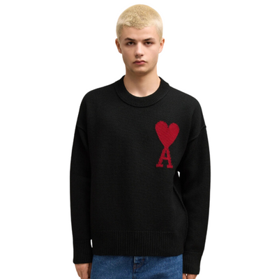 Ami | Chic Heart Motif Sweater