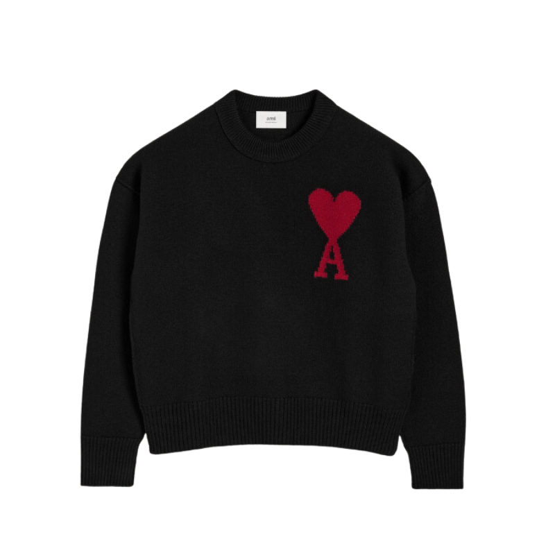 Ami | Chic Heart Motif Sweater