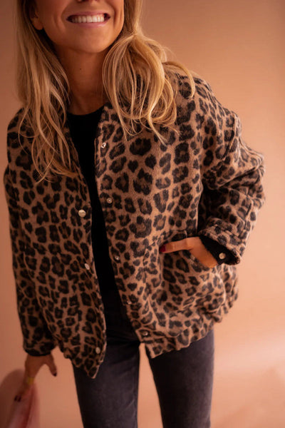 Kalani | The Leopard Bomber Jacket