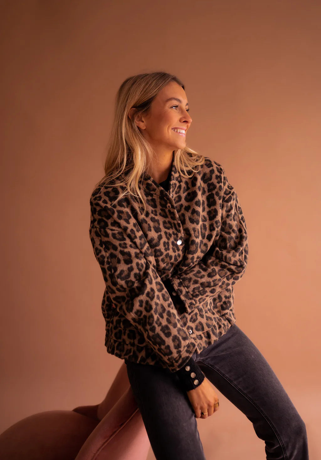 Kalani | The Leopard Bomber Jacket