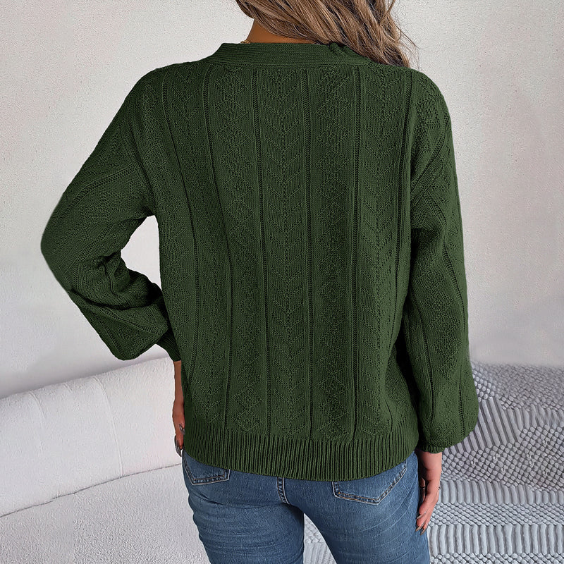 LOUISA| Casual Cable Knit Sweater