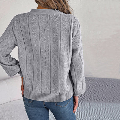 LOUISA| Casual Cable Knit Sweater