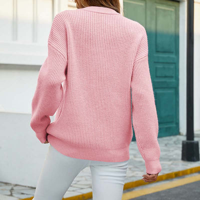 LOLA | ELEGANT CABLE KNIT CASUAL SWEATER