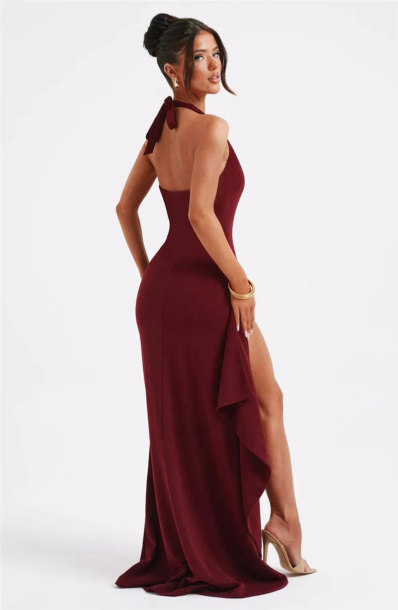 Ruby Halter Party Dress