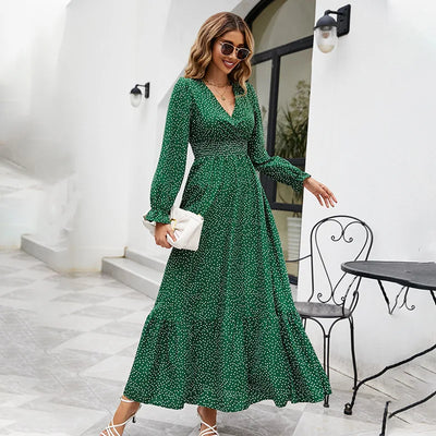 Adele Polka Dot Maxi Dress