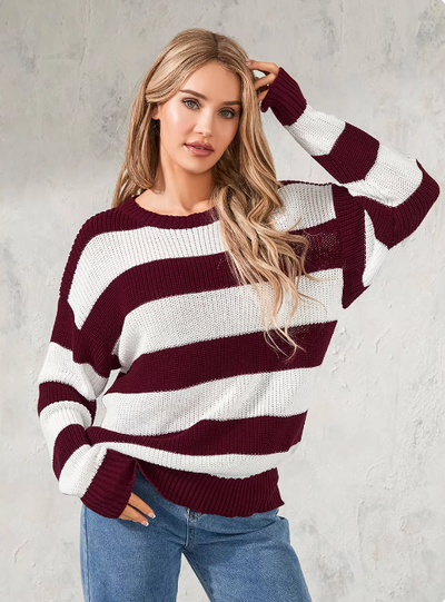 Vianna Striped Knit Sweater