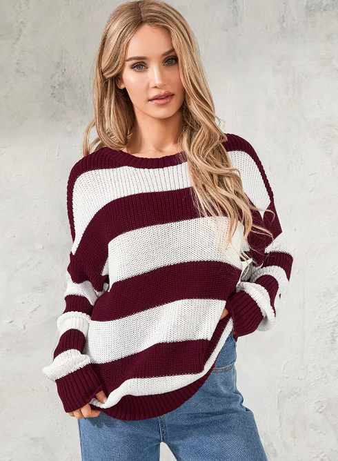 Vianna Striped Knit Sweater