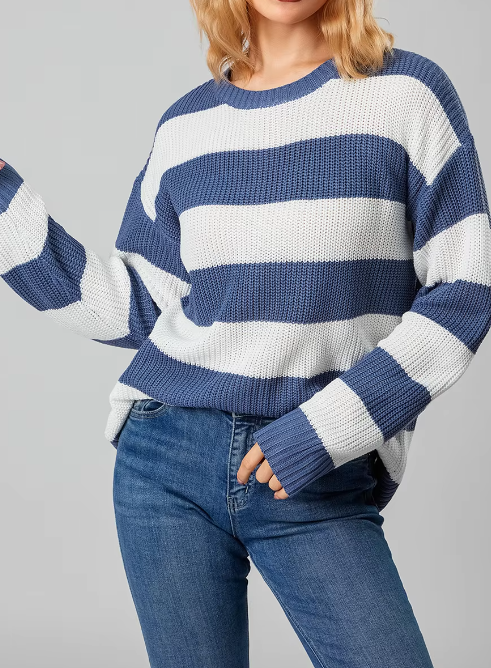 Vianna Striped Knit Sweater