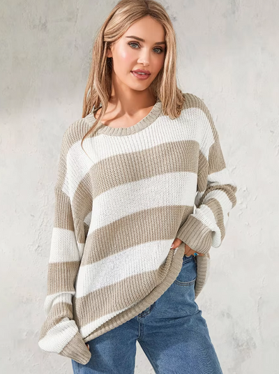 Vianna Striped Knit Sweater