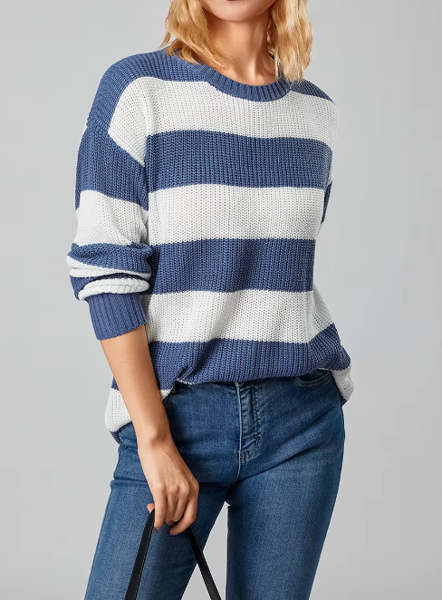 Vianna Striped Knit Sweater