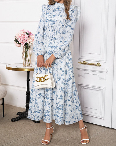 Stacey Floral Print Long Sleeve Dress