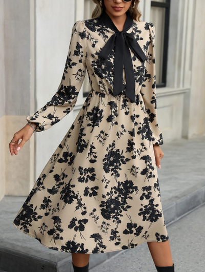 Alice Printed Floral Long Sleeve Dress