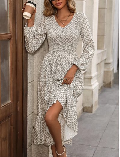 Tess Printed Long Sleeve Dress