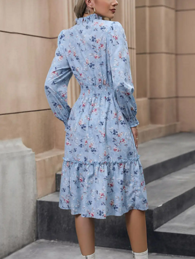 Tasha Floral Print Flowy Dress