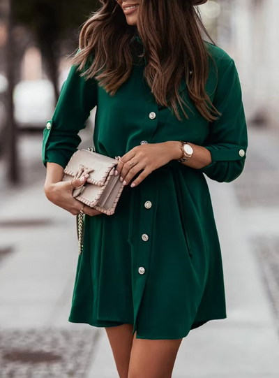 Kate Long Sleeve Polo Dress