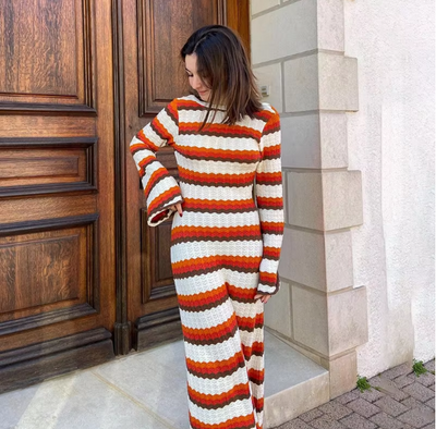 Alona Striped Maxi Dress