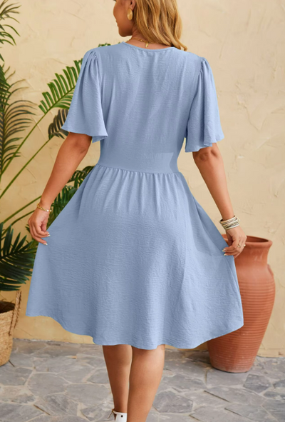 Janneth Flare Sleeves Dress