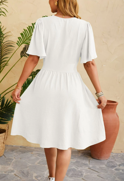 Janneth Flare Sleeves Dress