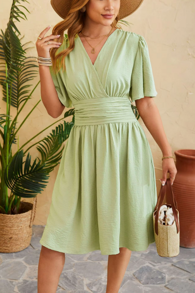 Janneth Flare Sleeves Dress