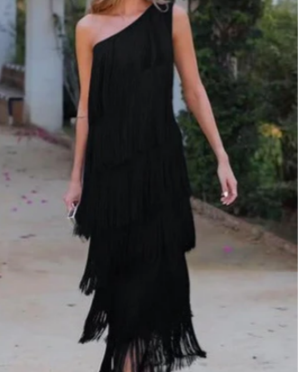 Selene Tassel Maxi Dress