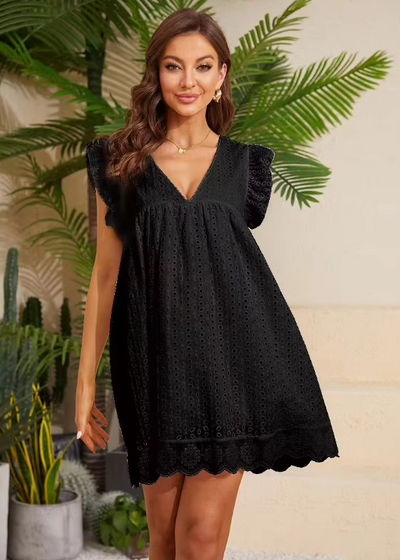 Blanca Eyelet Romper Dress